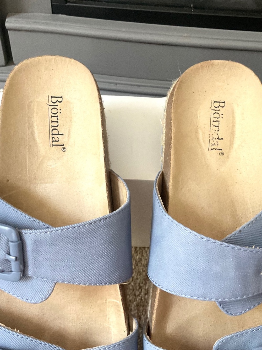 BLUE BJORNDAL KAI DOUBLE BUCKLE COMFORT ADJUSTABLE SANDAL SZ 9M - Picture 4 of 10